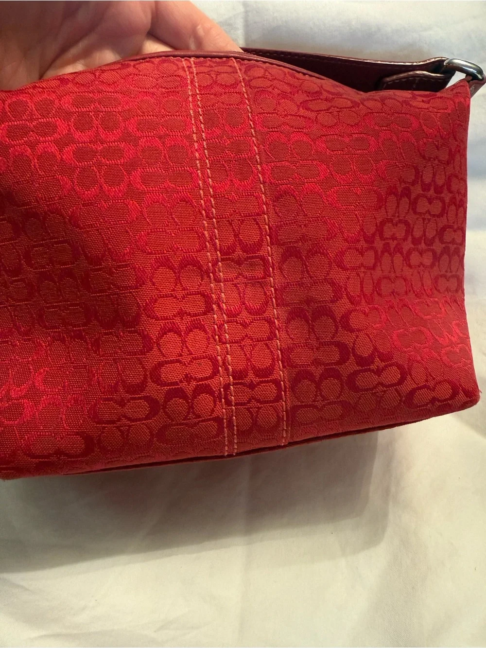 COACH Cherry Red Signature Soho Hobo Bag - Excellent Condition Y2K Vintage